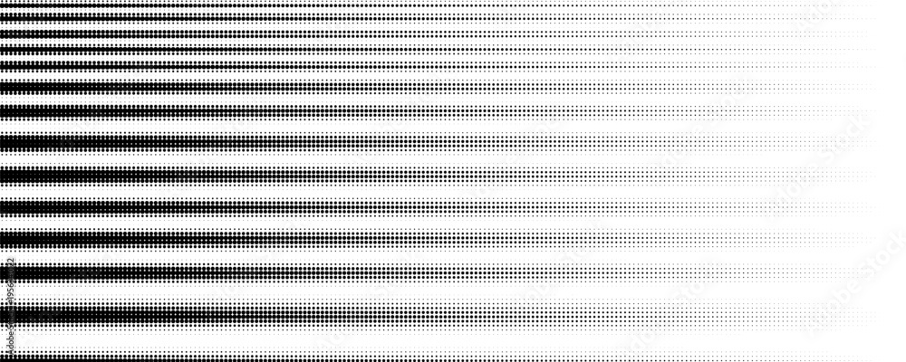 Fototapeta premium Striped halftone gradient background with reflecting light from window. Shadow overlay effect with gritty and noise. Shade jalousie. Grainy pixelated backdrop. Reflect sun from blind design mockup