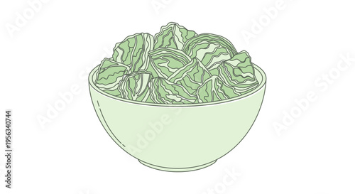 Fresh Green Lettuce in Bowl.