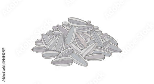 Pile of sunflower seeds illustration.