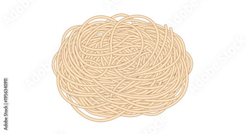 Tangled threads in a ball.