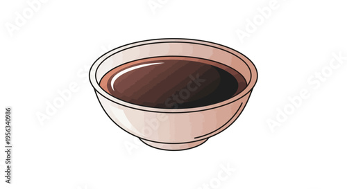 Brown liquid in a bowl.