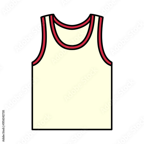 Tank Top cartoon style illustration isolated