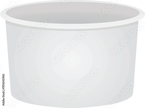 Cardboard or plastic ice cream cup. vector illustration
