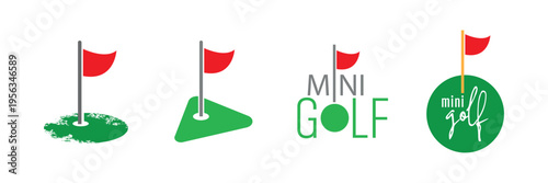 mini golf icon on white background