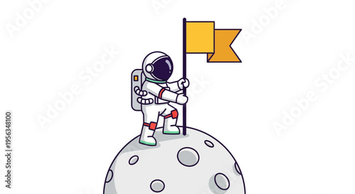 Astronaut standing on the moon surface.