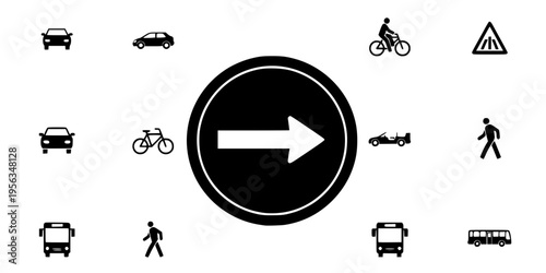 Traffic Flow Direction Sign