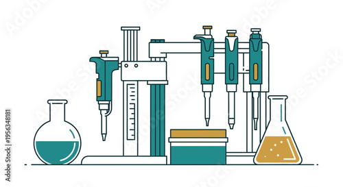 Laboratory equipment for chemical analysis.