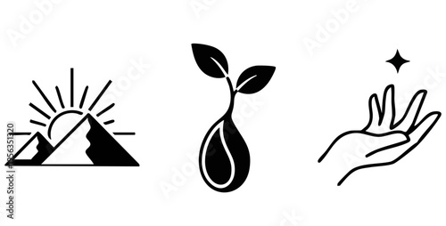 Rising Potential and New Beginnings Growth Icons