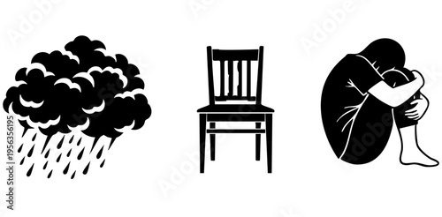 Silent Sorrow and Empty Space Emotional Icons