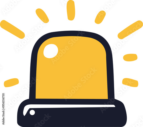 Yellow Emergency Siren Flasher Icon