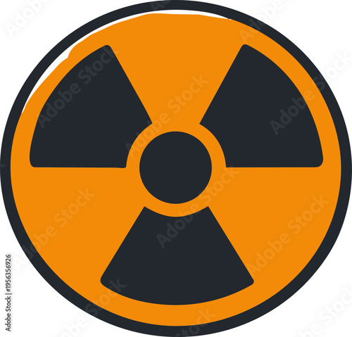 Nuclear radiation hazard symbol icon