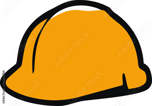 Yellow construction hard hat illustration