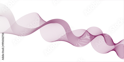 Abstract wave line art on white background modern design for wallpaper. marron blend futuristic technology flow tech transparent line stripe energy connection web music and sound.