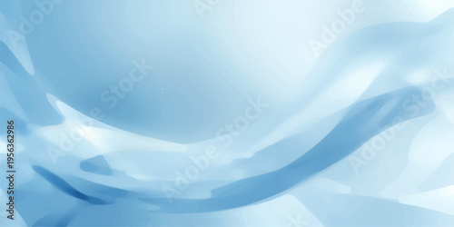 Abstract animation of light blue waves flowing smoothly. Soft light illuminates the swirling pastel shades creating.Summer season blue pastel colored vertical vector banner. Blurred sky gradient.