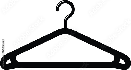 Clothing hanger icon vector for fashion retail and laundry services