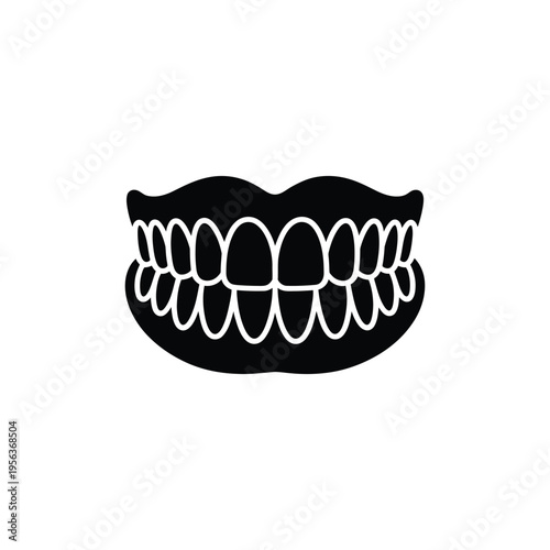 Black and white vampire fangs teeth mouth dental