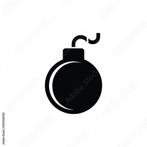 Black bomb with smoke explosive symbol