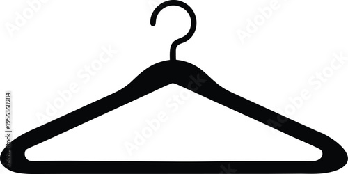 Simple Clothes Hanger Vector Icon Illustration For Fashion Design