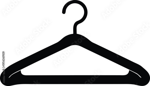 Clothes hanger vector icon for fashion apparel and laundry design