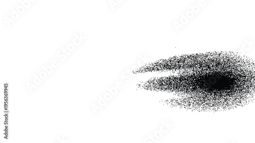 Abstract black ink splatter