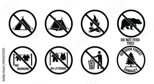 Prohibited activities in a forest camping fires feeding wildlife and more