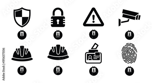 Recycling symbols for paper plastic organic waste and other materials