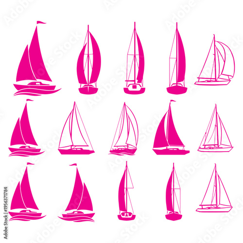 Boat Racing and Rowing Silhouette Pack: Water Sports and Boating Game