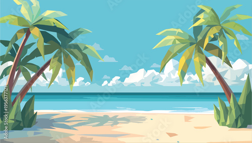 Tropical Beach Scene