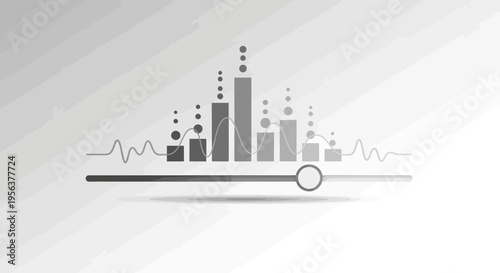 Abstract visualization of audio spectrum frequencies equalizer illustration