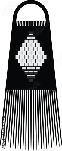 African Hair Pick - Vintage Afro Comb Silhouette Vector Design
