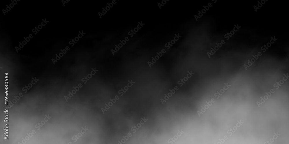 Fototapeta premium White Fog Smoke Clouds Black Background Abstract