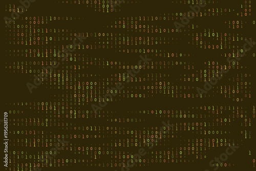Abstract Binary Code Background for Cybersecurity and Data Encryption Concept