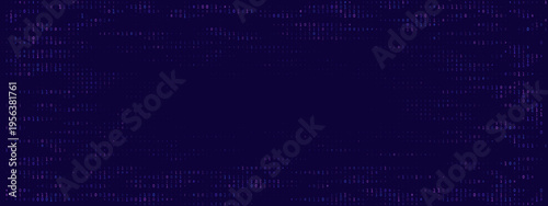 Cybersecurity Data Breach Concept with Binary Code on Dark Blue Background