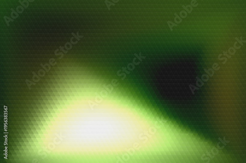 Abstract Green Digital Photosynthesis Concept Background with Triangular Mosaic Pattern for Eco Tech