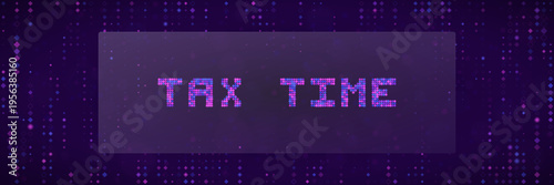Digital Tax Time Banner for Crypto Accounting and Blockchain Finance