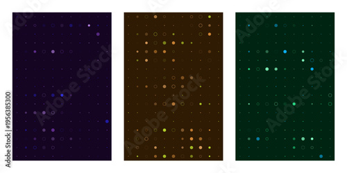 Abstract Data Visualization Background with Digital Grid and Glowing Particles