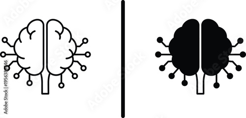 A split brain illustration representing mental health and duality