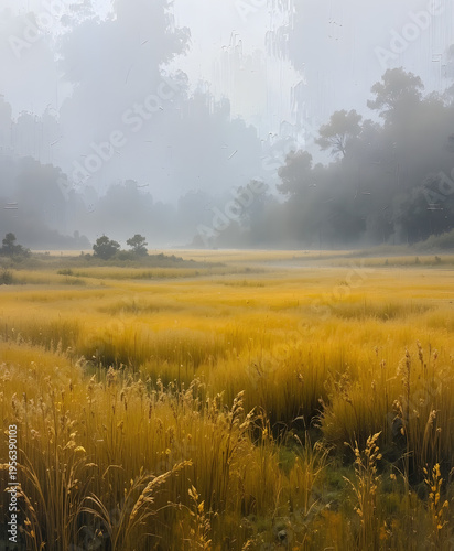 Misty Morning Pasture