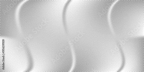 Halftone faded gradient texture. Grunge halftone grit background. White and black sand noise wallpaper. Retro pixilated vector backdrop