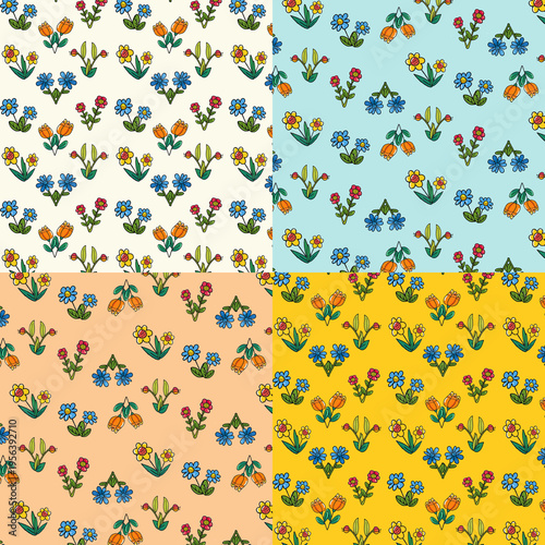 Colorful Floral Background Collection