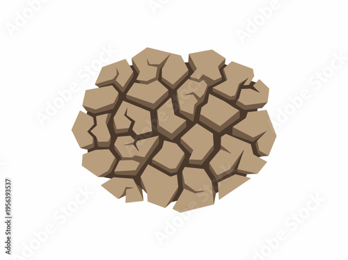 Parched Earth Landscape Stylized