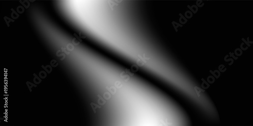 black foil background with metal mirror texture. Chrome gradient surface with light gloss. Vector aluminum grey sheet with reflection. Platinum and titanium abstract cold bg. eps 10