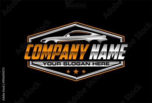 Auto Car service logo, car wash icon, automotive branding design, repair illustration template