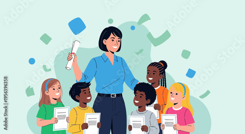 Dedicated educator fostering student success by recognizing their accomplishments and rewarding