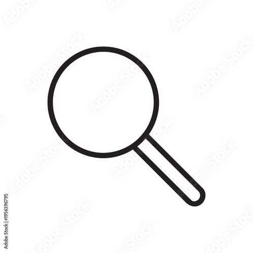 Minimalist Loupe Symbol for Discovery and Research