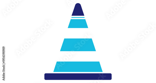 Traffic Cone Isolated White Background Safety Warning Construction Roadwork Signage