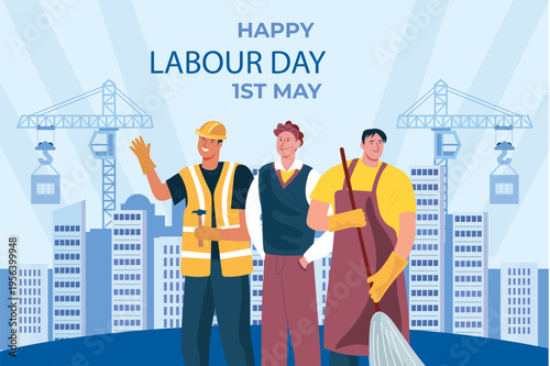 International Labour day vector background