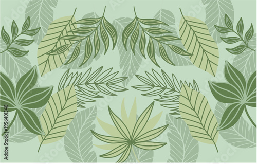 Vibrant Summer Tropical Foliage Seamless Pattern