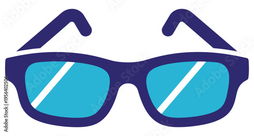 Modern Eyewear Accessories with Blue Lenses and Dark Frames Close-Up Detail Minimalist Style