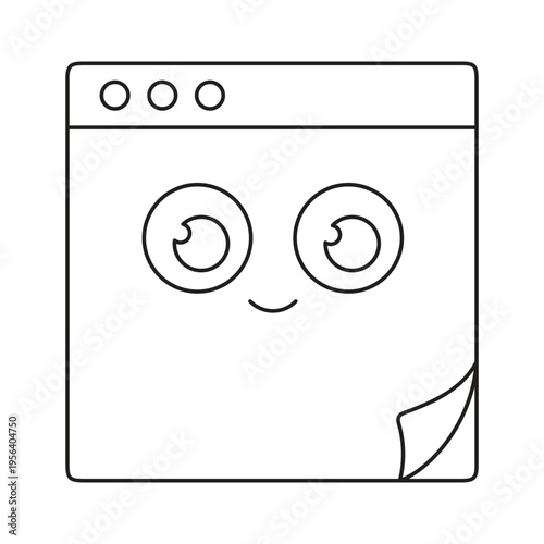 sticker for notes in outline isolated